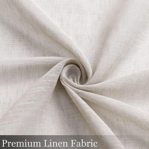 Miss SELETEX Natural Linen Sheer Curtains for Living Room Elegant