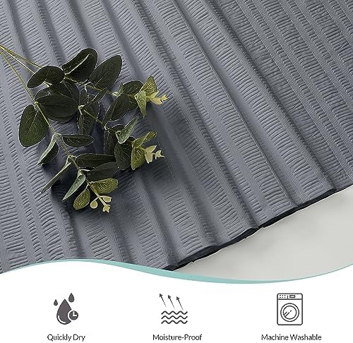 Aiyufeng Moga Grey Shower Curtain Hotel Luxury Quality, Fabric Shower