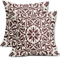 Burgundy Red Ethnic Boho Pillow Covers 18 X 18 Inch Bohemian Carpet