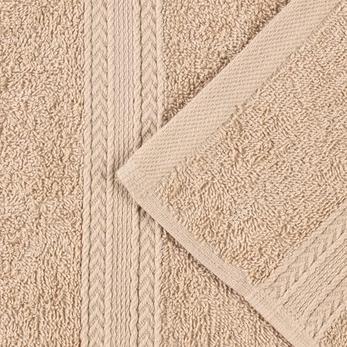 SUPERIOR Eco-Friendly Cotton 12-Piece Face Towel/Washcloth Set, Small