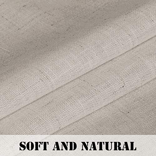 H.VERSAILTEX Living Room Linen Curtains Home Decorative Tab Top