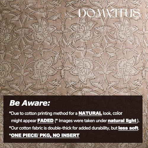 DOMVITUS Floral Pillow Covers 20x20 Throw Pillow Covers Block Print