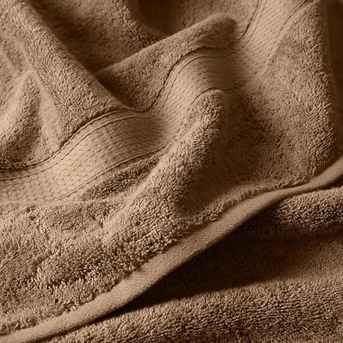 SUPERIOR Egyptian Cotton Ultra Plush & Absorbent, 12 Piece Set, Latte