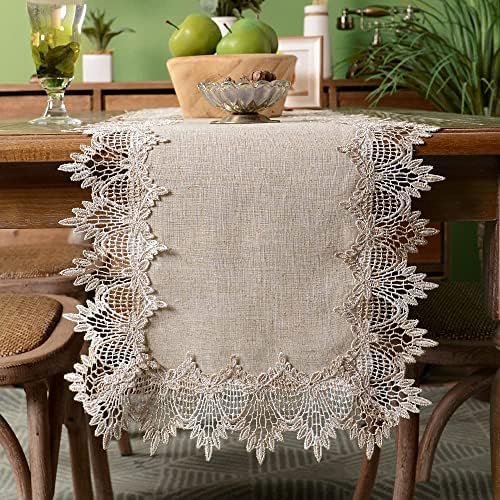 ARTABLE Grey Table Runner Coffee Farmhouse Rustic Macrame Dresser