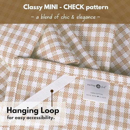 Native Fab Gingham Check Kitchen Dish Towels 16"x26" Set of 12-100%
