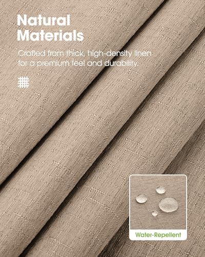 Pureegg Table Cloth for Rectangle Tables - Elegant Linen Mocha