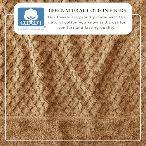 Great Bay Home Hand Towels - 100% Cotton 6 Pack 26x16 Hand Towel Set