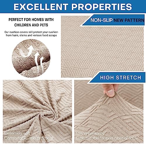 XINEAGE 4-Piece Stretch Sofa Cover, Washable Couch Covers for Dog