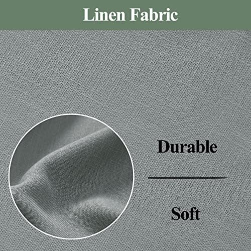 Frelement Pinch Pleat Faux Linen Curtains Drapery 108 Inches Extra