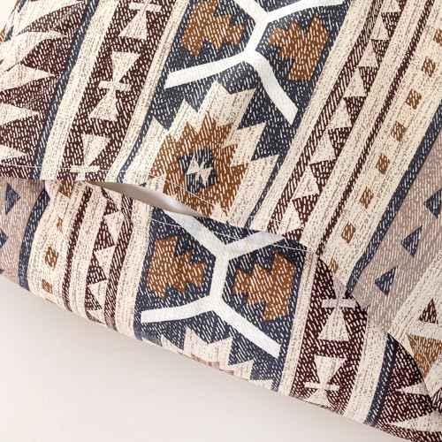 YuHeGuoJi Retro Aztec Pillow Cases King 100% Cotton Boho Geometric