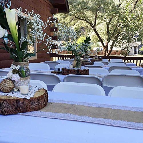 Awtlife 12 x 120 Inch Burlap Table Runner for Wedding Bridal Shower