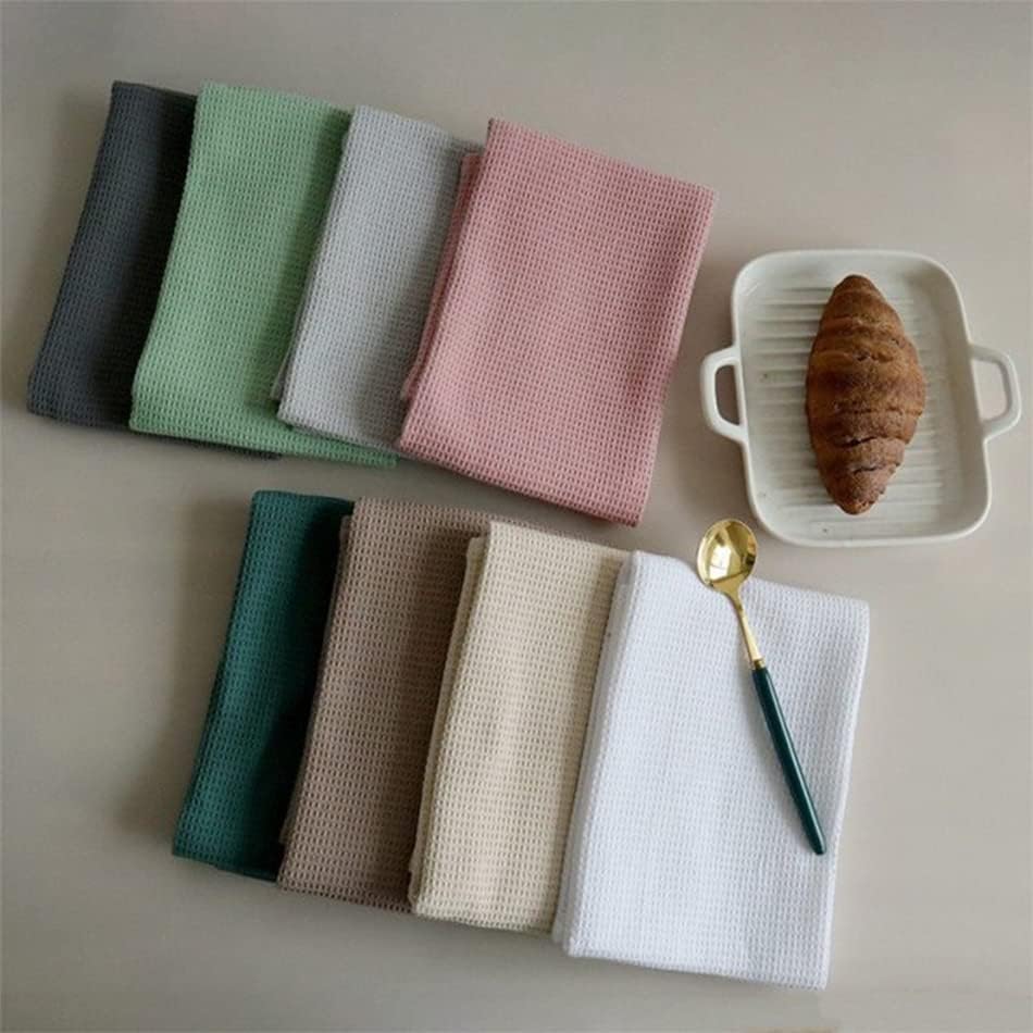 4 Pieces Waffle Weave Cotton Kitchen Towel,45x65cm Large Dinner Plate