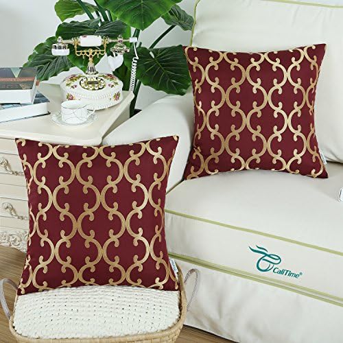CaliTime Pack of 2 Throw Pillow Covers Cases for Couch Sofa Home