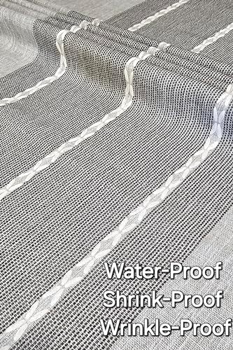 Waterproof Tablecloth Tassel Cotton Linen Wrinkle Free Washable
