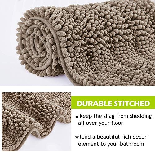 KGORGE Large Bathroom Rugs - Soft Bath Mat Water Absorbent Non-Slip
