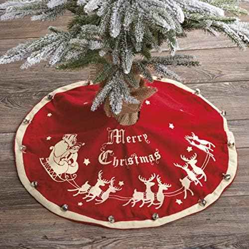 Primitives by Kathy Vintage Tree Skirt, Santa & Sleigh