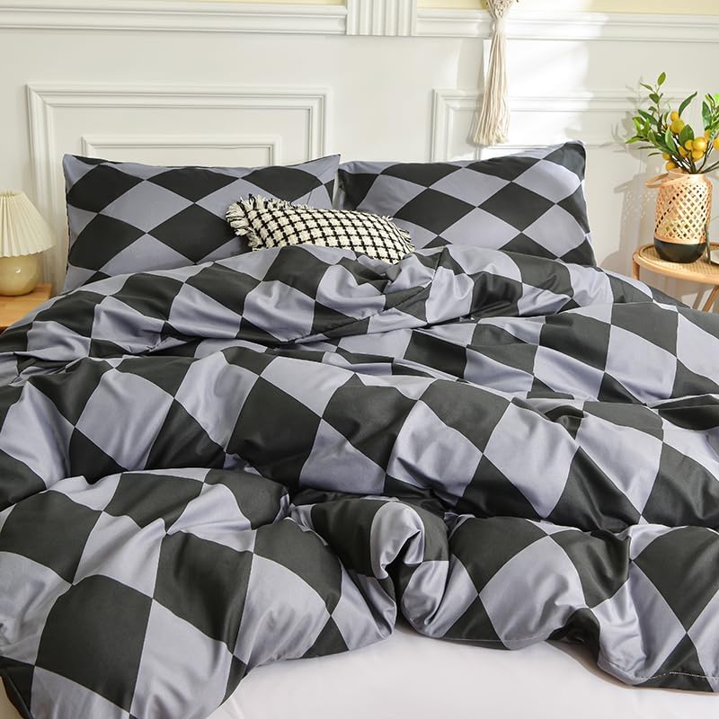 INFLAG Duvet Cover, 100% Microfiber 3 Pcs Set with Zipper Ties 2