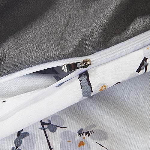 Soft Brushed Microfiber Duvet Cover Set with Zipper Closure and Corner