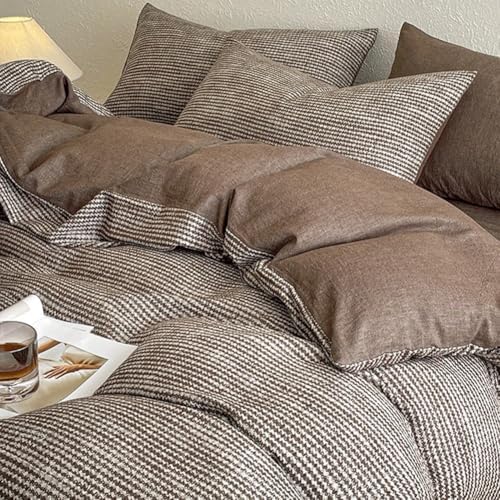 MZP 100% Washed Cotton 4pcs Striped Duvet Cover Sets Stripes Pattern
