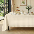 Classic LinenTM by D'Moksha, 100% Pure Linen Ivory Tablecloth