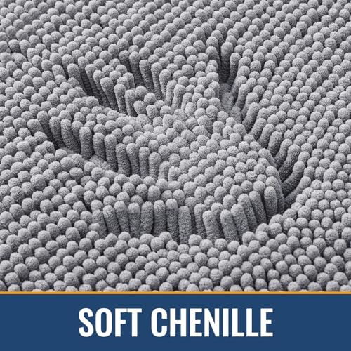 Arotive Bathroom Rugs 59x20, Soft Absorbent Shaggy Chenille Bath Rugs