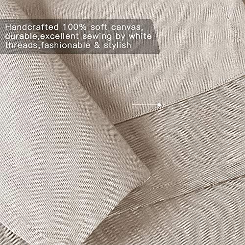 2 Pieces Pottery Apron,Split Apron with Adjustable Straps M-XXL,Beige