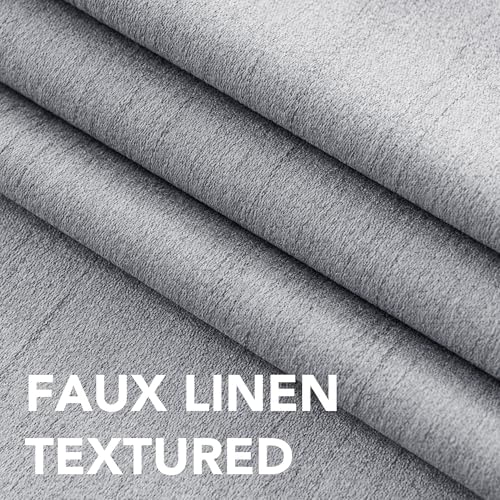 H.VERSAILTEX Upgraded 100% Blackout Curtains 96 Inches Long Back Tab