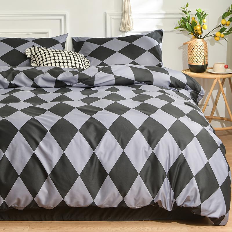 INFLAG Duvet Cover, 100% Microfiber 3 Pcs Set with Zipper Ties 2