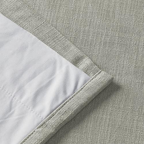 ChadMade Soft Linen Textured Curtain Decorative Window Treatment, Room