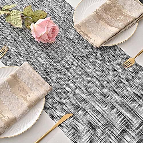 GIVERARE Table Runner, 12x107in Heat-Resistant Woven Vinyl Long