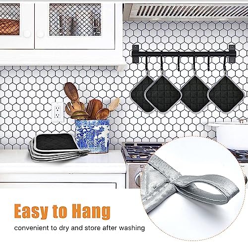 24 Pcs Pot Holders Bulk for Kitchen Heat Resistant, 7X 7Inch Cotton