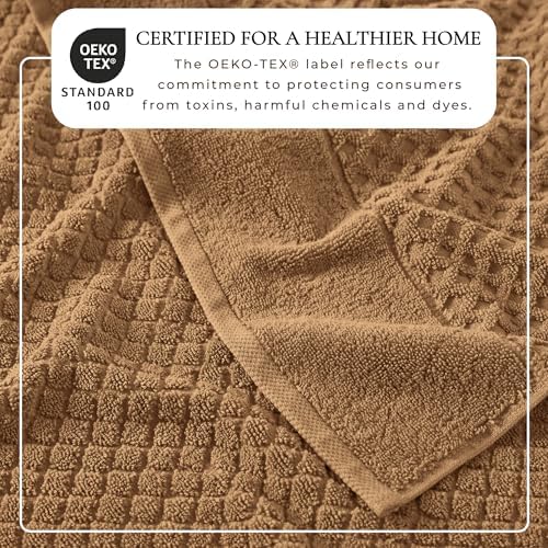Great Bay Home Hand Towels - 100% Cotton 6 Pack 26x16 Hand Towel Set