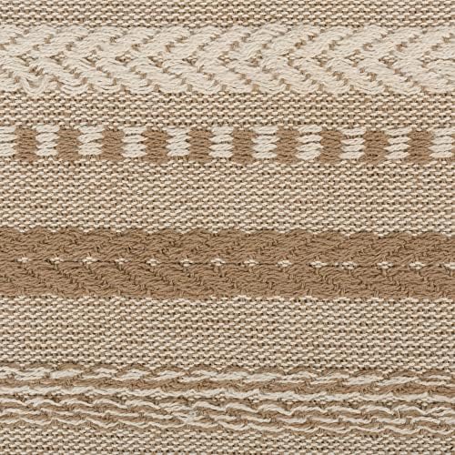 DII Farmhouse Braided Stripe Table Runner Collection, 15x72