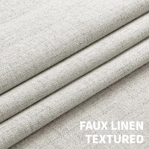 CUCRAF 100% Blackout Window Curtains 84 inches Long 2 Panels Set, Faux