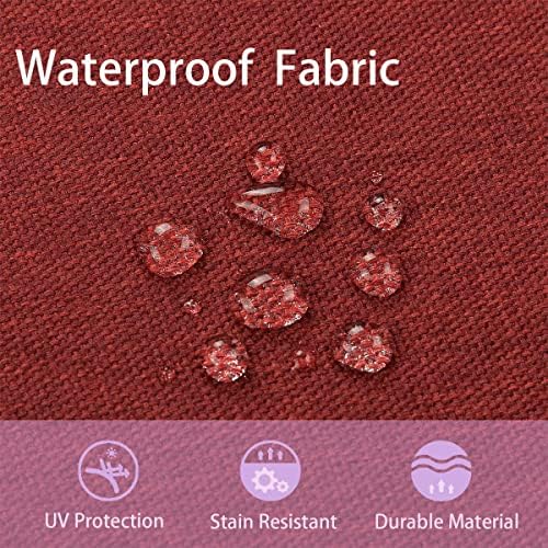 FUNHOME Outdoor Cushion Covers 20 x 20 x 4 inch,Set of 2,Non-Slip