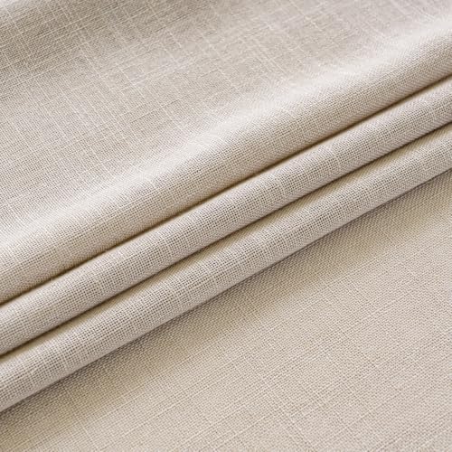 VISIONTEX Back Tab Linen Curtains 2 Panels 96 Inches Long Copper Brown