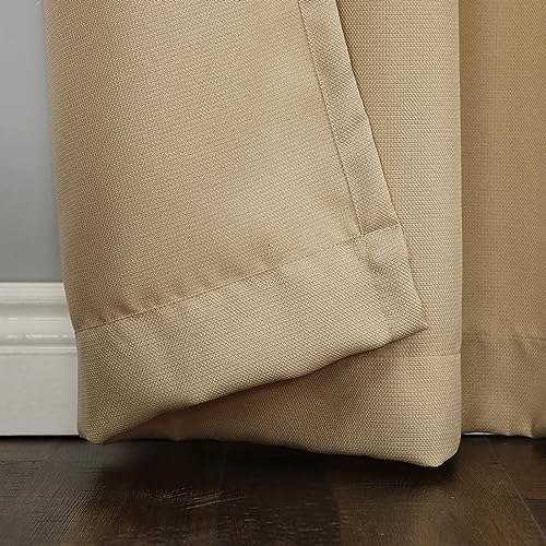 No. 918 Montego 2-Pack Casual Textured Semi-Sheer Grommet Curtain