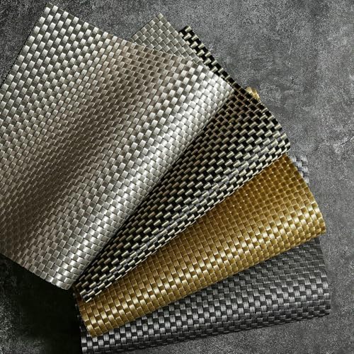 Dining Room Placemat 10PC, 11.82 x 17.72 Inches PVC Brown Grey Dining