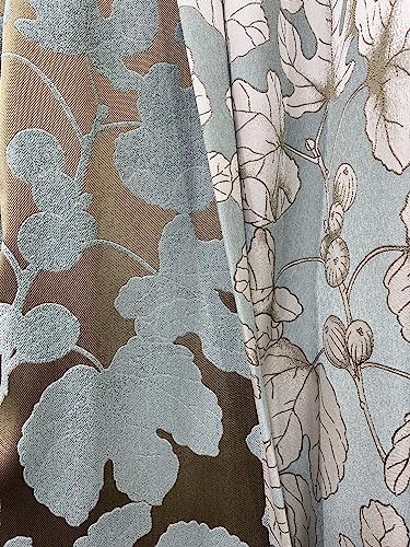 Room Darkening Curtains 72 inches Long for Living Room Floral Jacquard