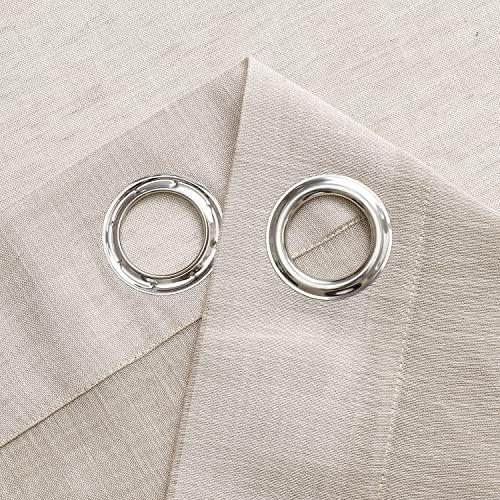 Miss SELETEX Natural Linen Sheer Curtains for Living Room Elegant