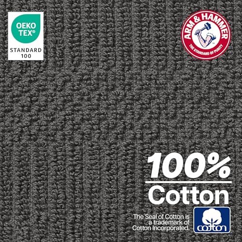 ARM & HAMMER Pure Cotton Kitchen Towels, Popcorn Terry, 4 Pack, 100%