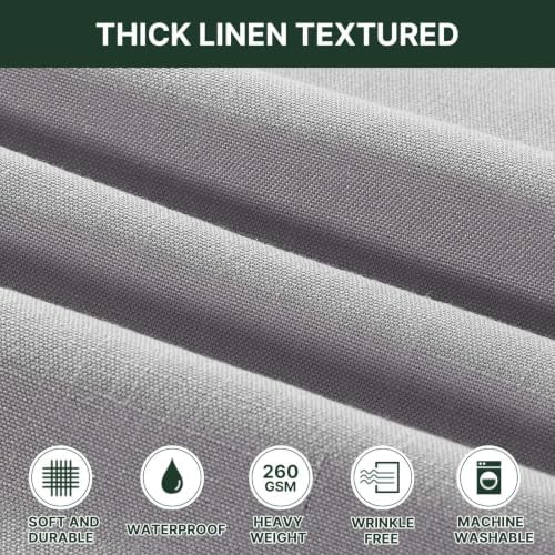 H.VERSAILTEX Linen Textured Table Cloths 60 x 120 Inch Premium Solid