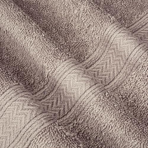 HILLFAIR 100% Cotton 24 PC Bulk Pack - Hotel Spa Bath Towels Set