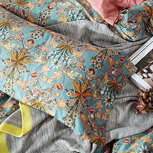 mixinni Soft Cotton Vintage Floral Pattern 2 Piece King Size Pillow