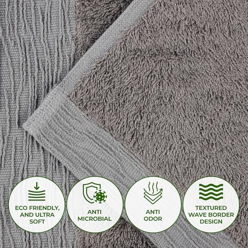 Superior Rayon from Bamboo Blend 12-Piece Towel Set, Luxury Quick Dry