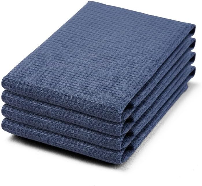 Kitchen Towels 4-Pack 100% Cotton Dish Towels for Kitchen with Hanging