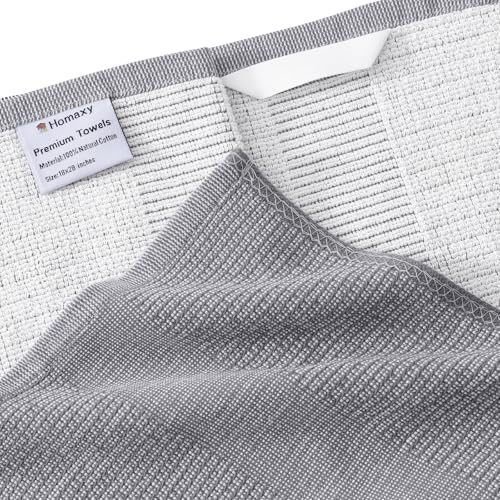Homaxy Kitchen Towels and Dishcloths Set, 12 x 12 Inches and