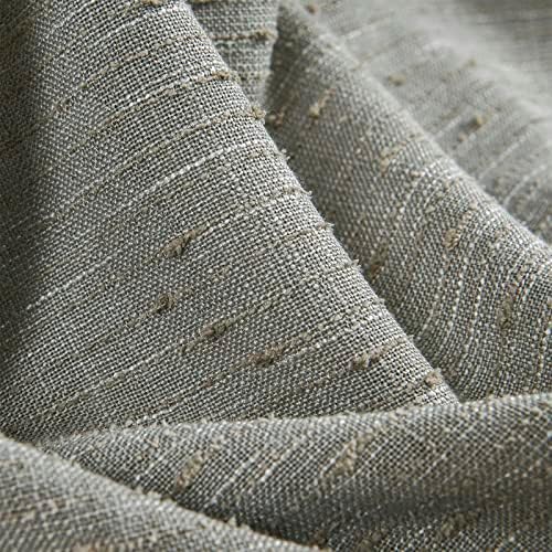 Gray 102 inches Long Pinch Pleat Semi Sheer Curtain for Living