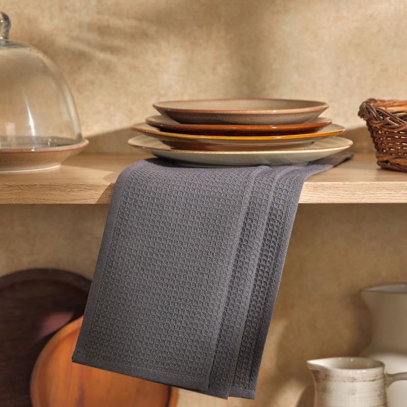 Kitchen Towels 4-Pack 100% Cotton Dish Towels for Kitchen with Hanging