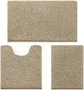 HOMEIDEAS Bathroom Rugs Set of 3, Super Soft Absorbent Chenille Bath